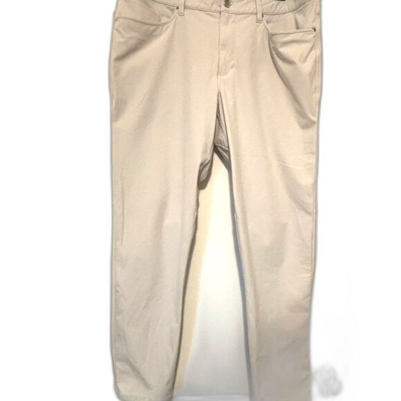 Lululemon Men's Commission Pant Slim 32Wx32L" Warpstreme, Tan - Picture 1 of 3